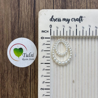 White Pearl Ring (E) - Double Tulsi Resin Store