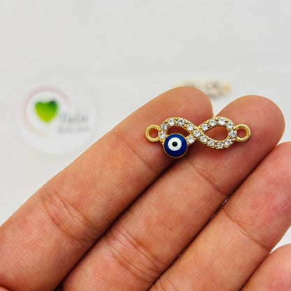 Diamond Evil Eye Two Hook Charm (D) Tulsi Resin Store