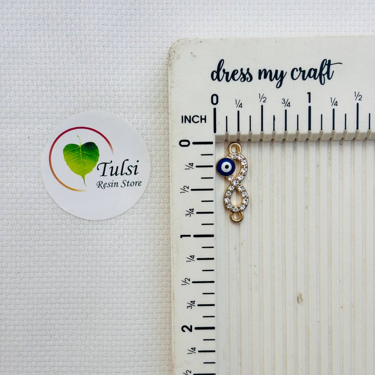 Diamond Evil Eye Two Hook Charm (D) Tulsi Resin Store