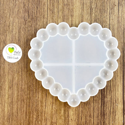 Bubble Edge Heart Trinket Mould (B) - #colour_ - Tulsi Resin Store