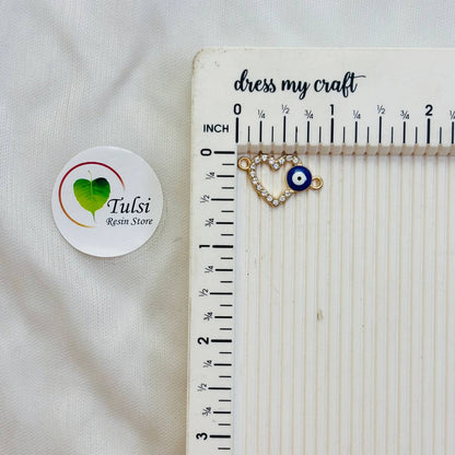 Diamond Evil Eye Two Hook Charm (C) Tulsi Resin Store