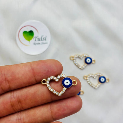 Diamond Evil Eye Two Hook Charm (C) Tulsi Resin Store