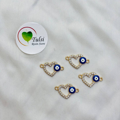 Diamond Evil Eye Two Hook Charm (C) Tulsi Resin Store