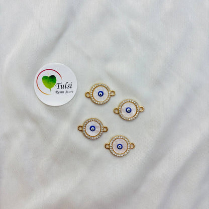 Diamond Evil Eye Two Hook Charm (B) Tulsi Resin Store