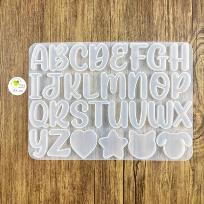Doodle Back Alphabet Mould - - tulsiresin