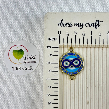 Evil Eye Charm With Two Hooks - G Tulsi Resin Store