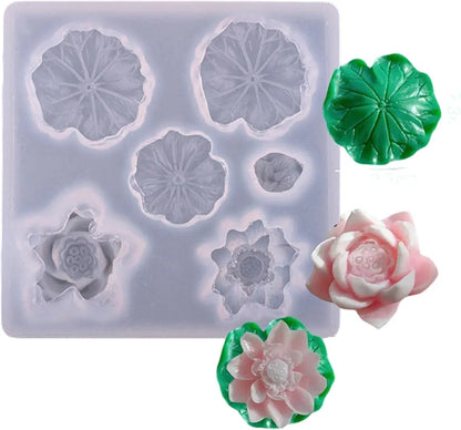 Lotus Pond Miniature Mould (A) - 6 Cavity (HM) Tulsi Resin Store