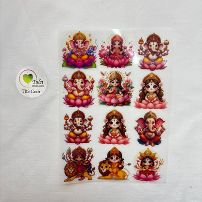 A6 Insert Sheet - God Idols (B) - - Tulsi Resin Store