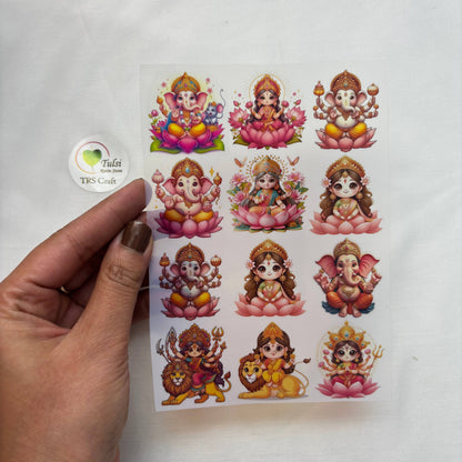 A6 Insert Sheet - God Idols (B) - - Tulsi Resin Store