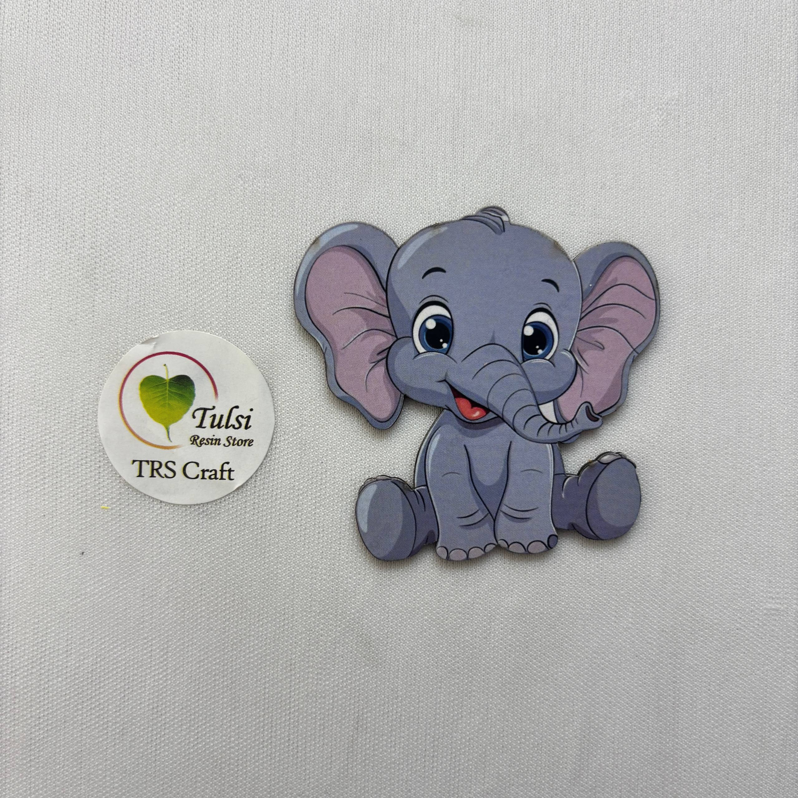 MDF Printed Elephant Cutout (B)