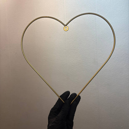 Metal Plain Heart Hoop Ring