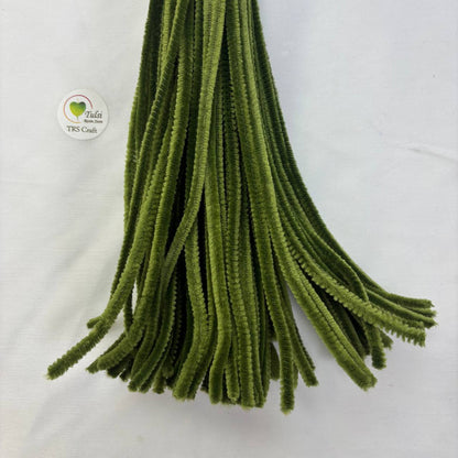 Plain Pipe Cleaners (Z4) - Moss Green Tulsi Resin Store
