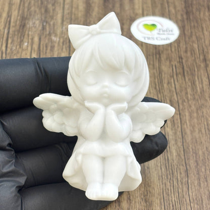 Fluid Art Bear (D) - Angel Keychain