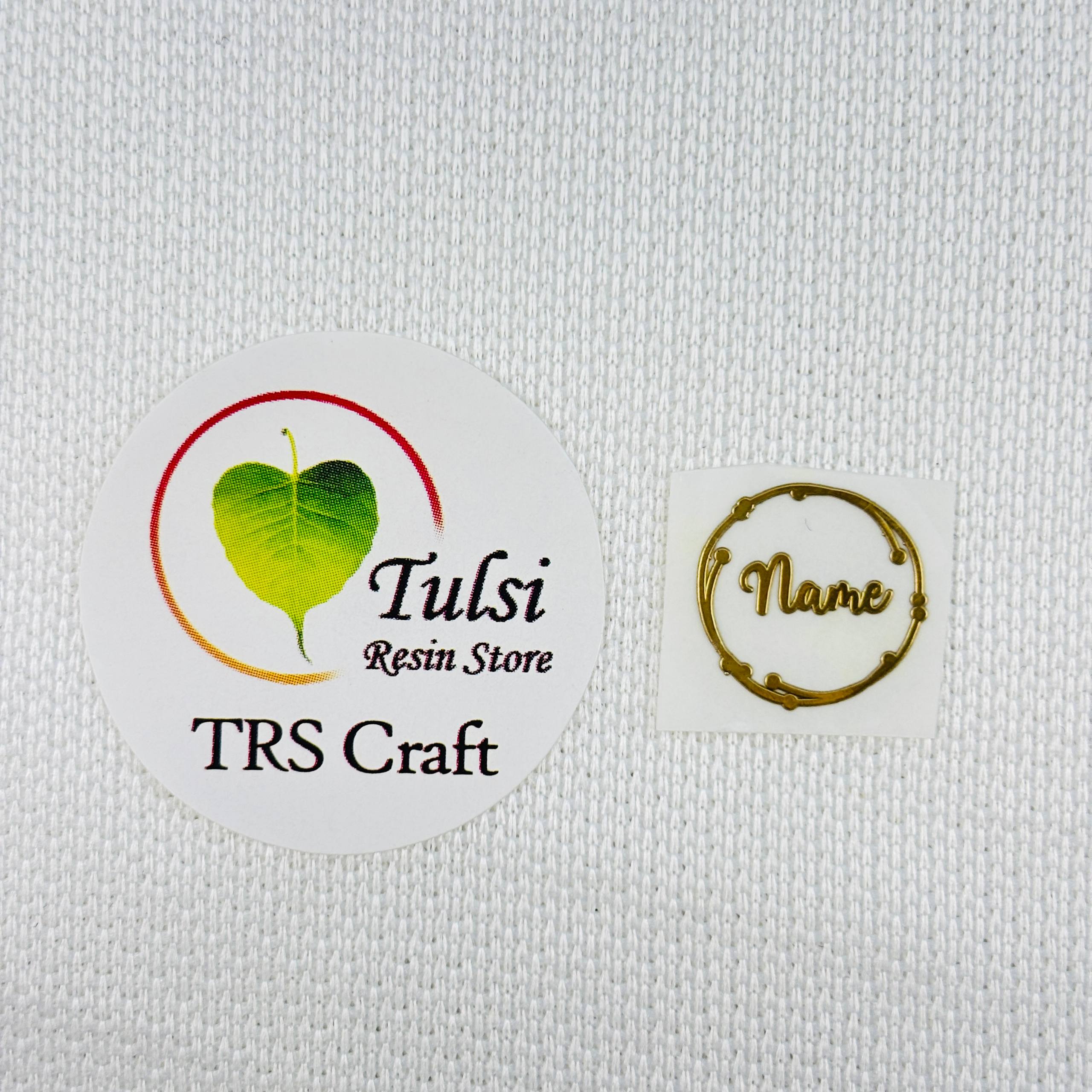 Custom Metal Sticker - For Rakhi (A006) - - Tulsi Resin Store