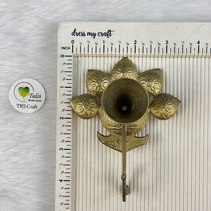 Brass Diya With Stand (03) - Panch Arti