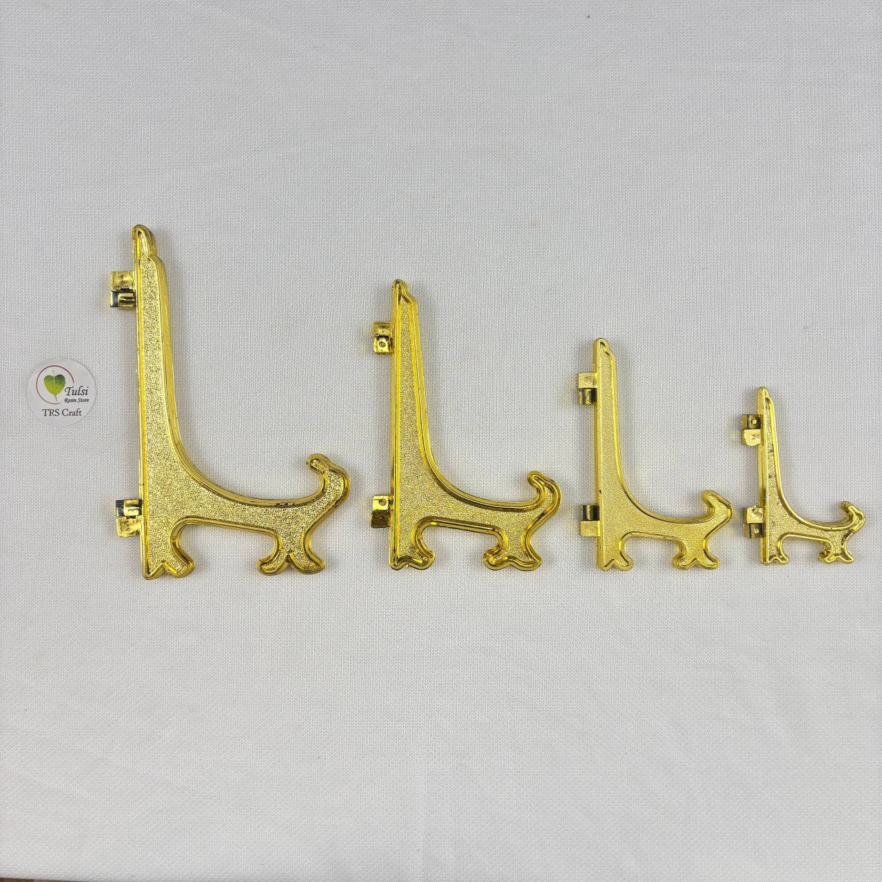 Plastic Clock Stand - Gold