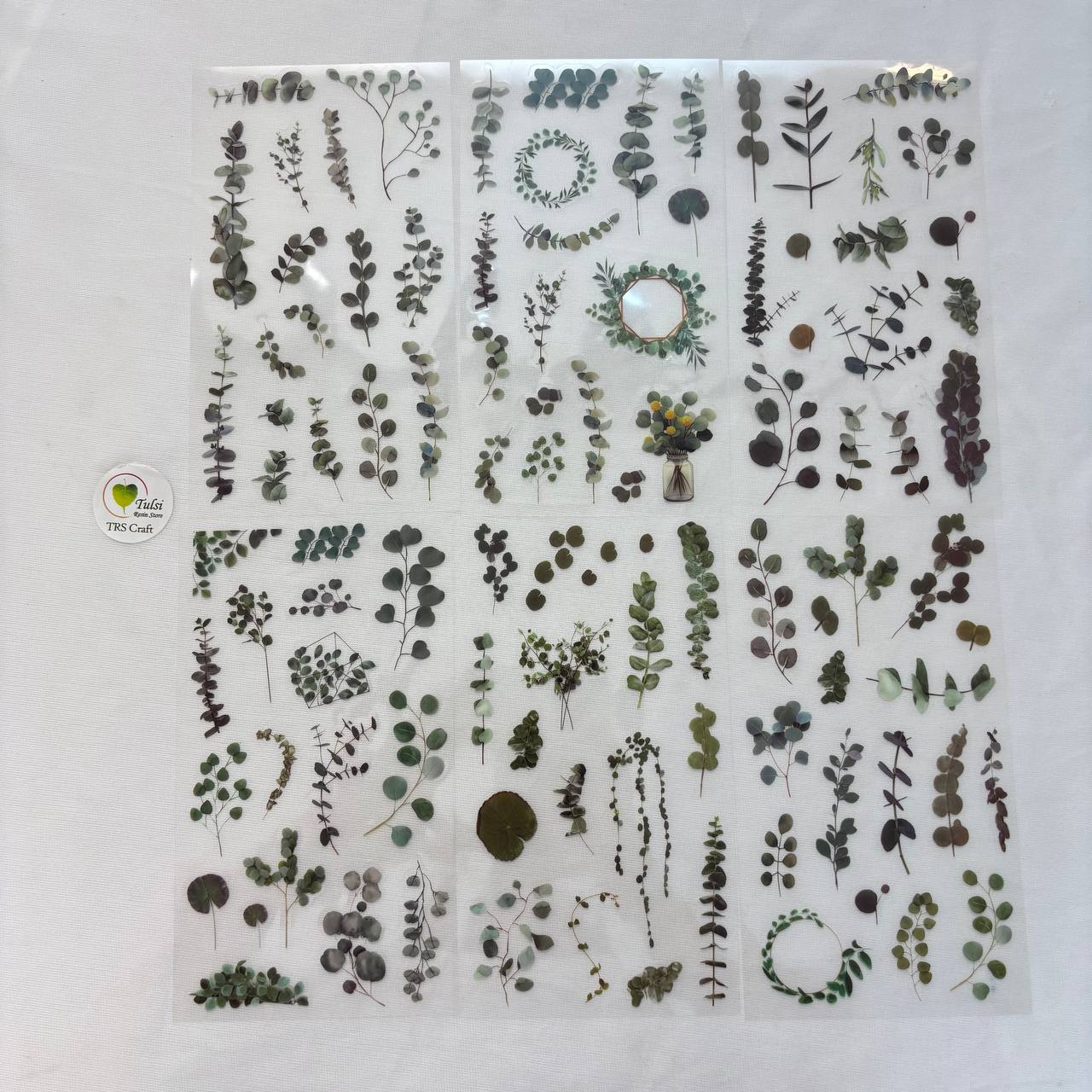 Transparent Sticker Sheet - Leaf (A3) Tulsi Resin Store