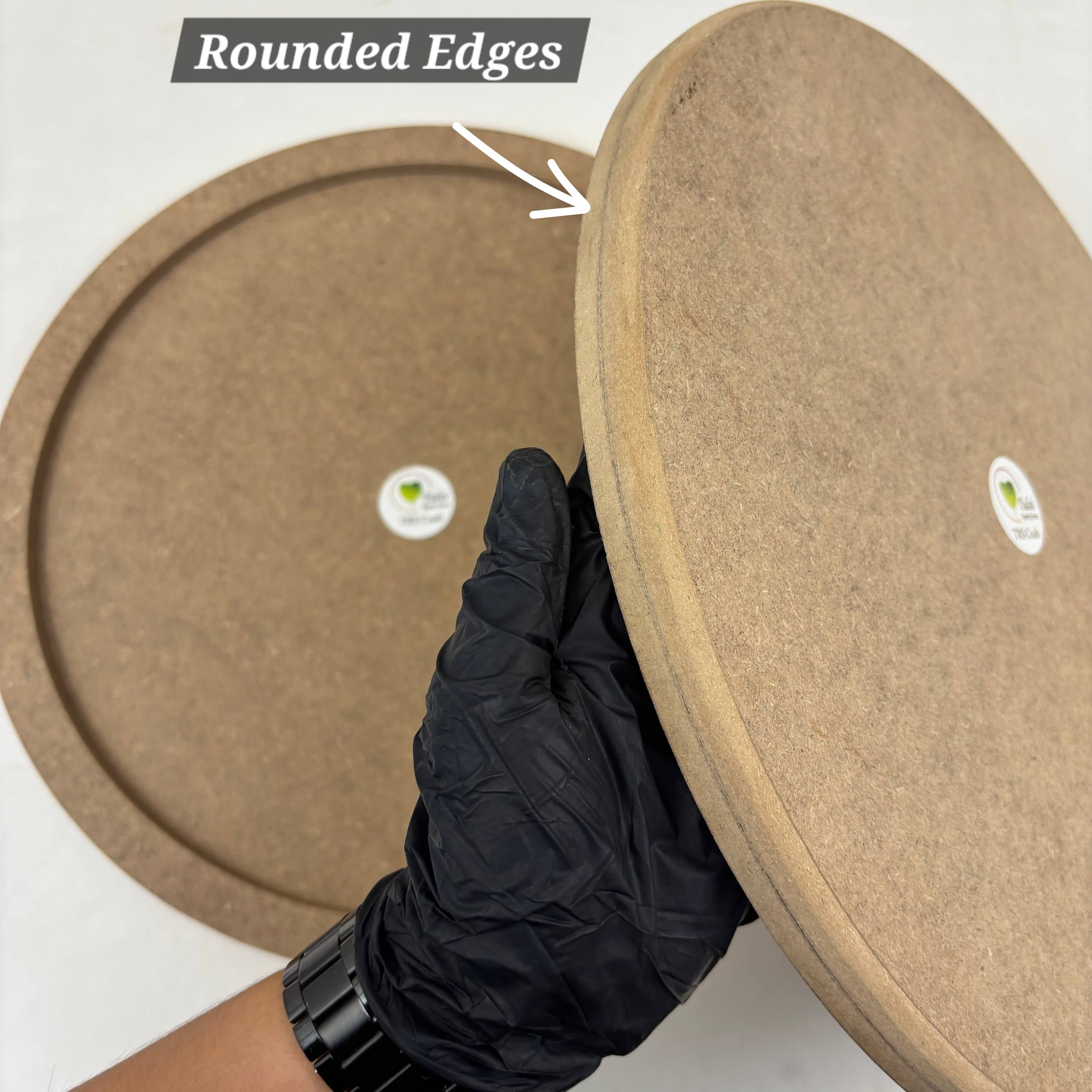 MDF Rounded Edge Frame/Nameplate Base - Round