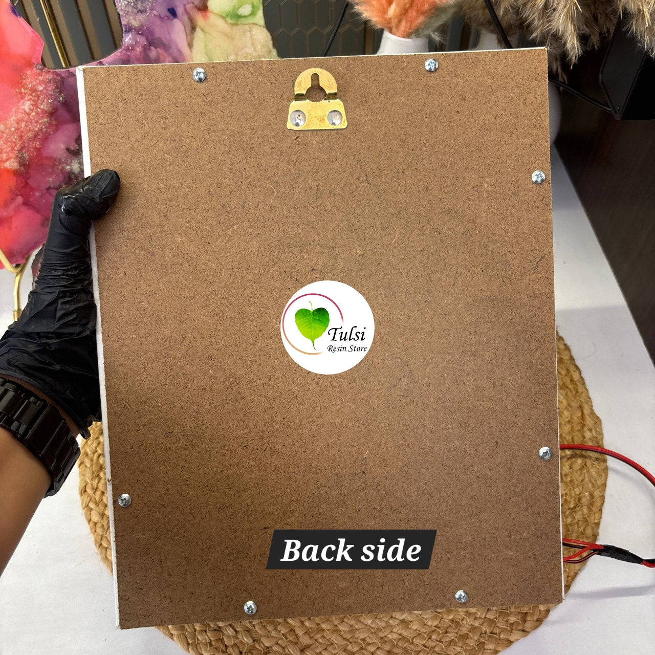 Rectangle Shadow Box (E) - Book with Light Tulsi Resin Store