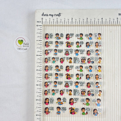 A6 UV DTF Sticker - Mix Rakhi (J) - #colour_ - Tulsi Resin Store