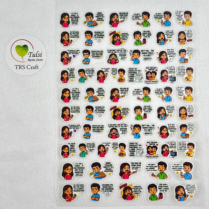 A6 UV DTF Sticker - Mix Rakhi (J) - #colour_ - Tulsi Resin Store