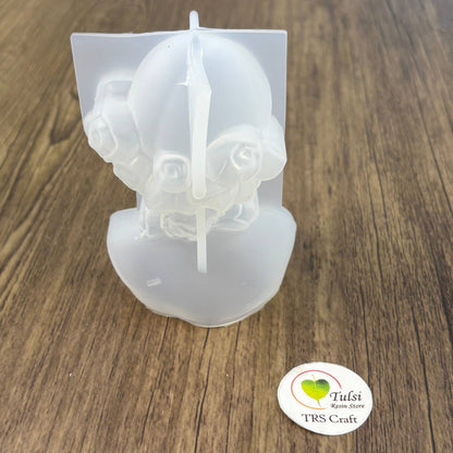 Girl Candle Mould (A) - with rose
