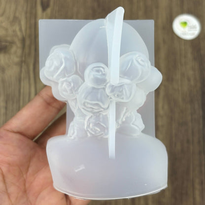 Girl Candle Mould (A) - with rose