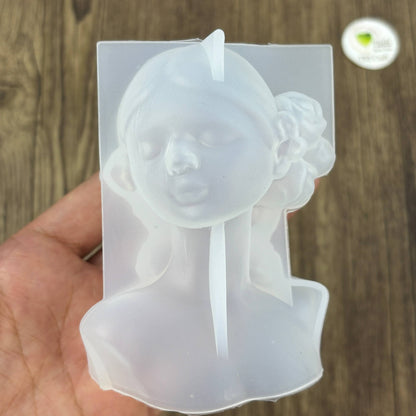 Girl Candle Mould (A) - with rose