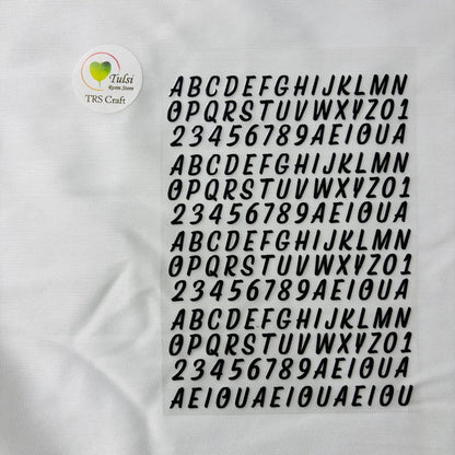 A6 UV DTF Sticker - Alphabet Black (B) Tulsi Resin Store