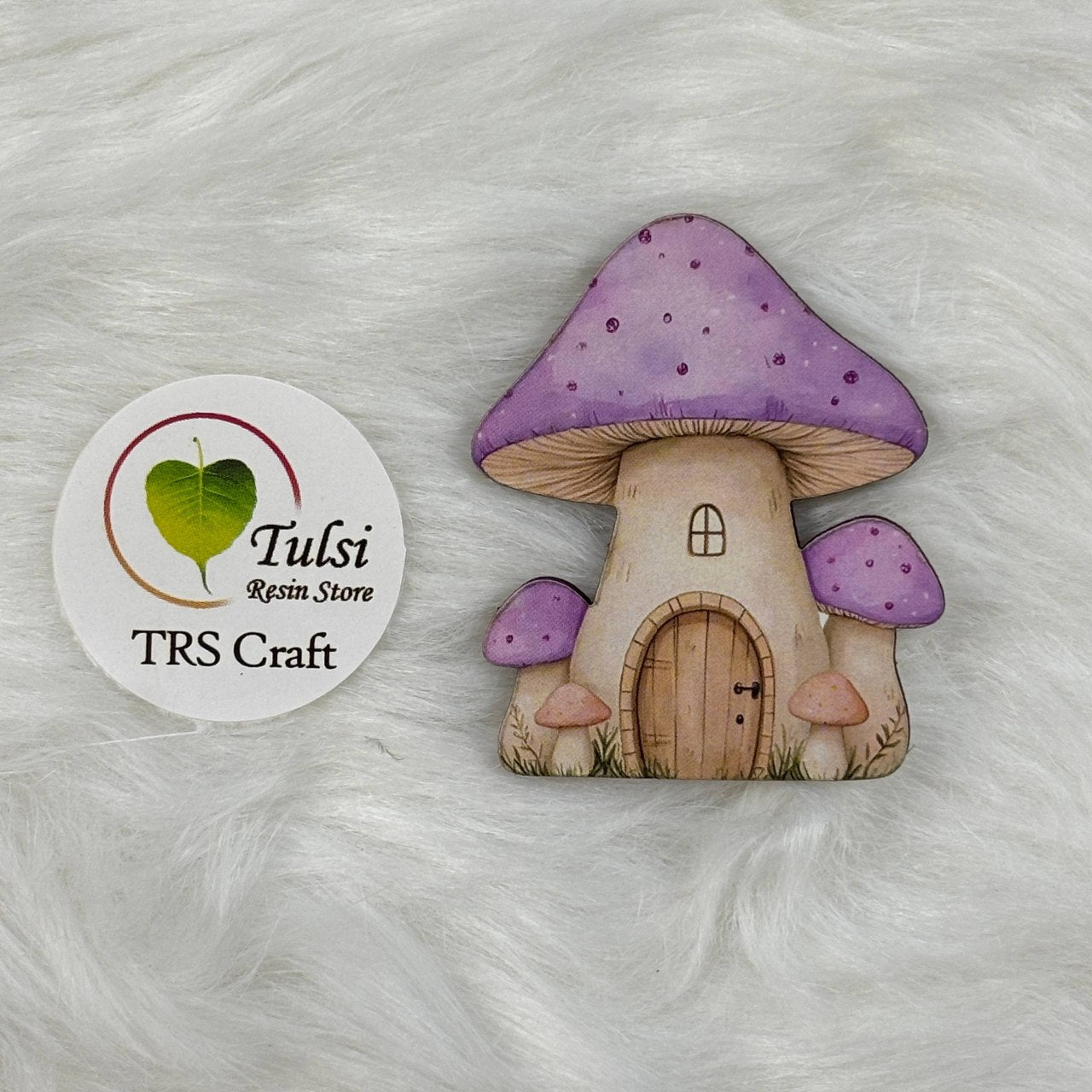 MDF Printed House Cutout (A) - Mushroom