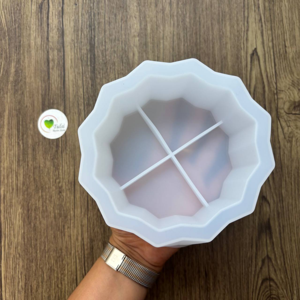 Diamond Cut Candle Holder Mould (A)