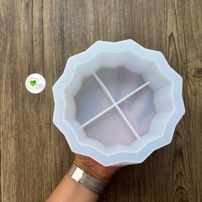 Diamond Cut Candle Holder Mould (A)