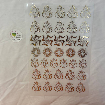 Gold Insert Sheet - Ganesha (F) Tulsi Resin Store