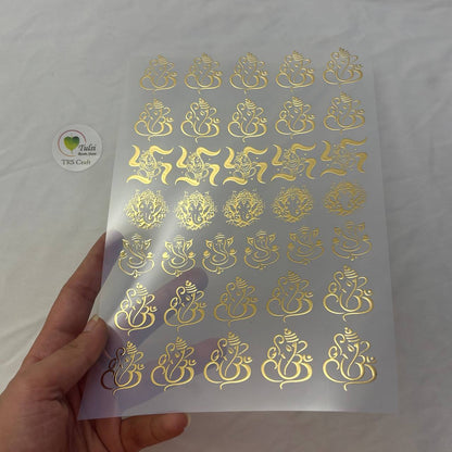 Gold Insert Sheet - Ganesha (F) Tulsi Resin Store