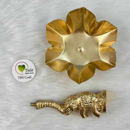 Metal Urli Bowl (A029) - Standing Elephant