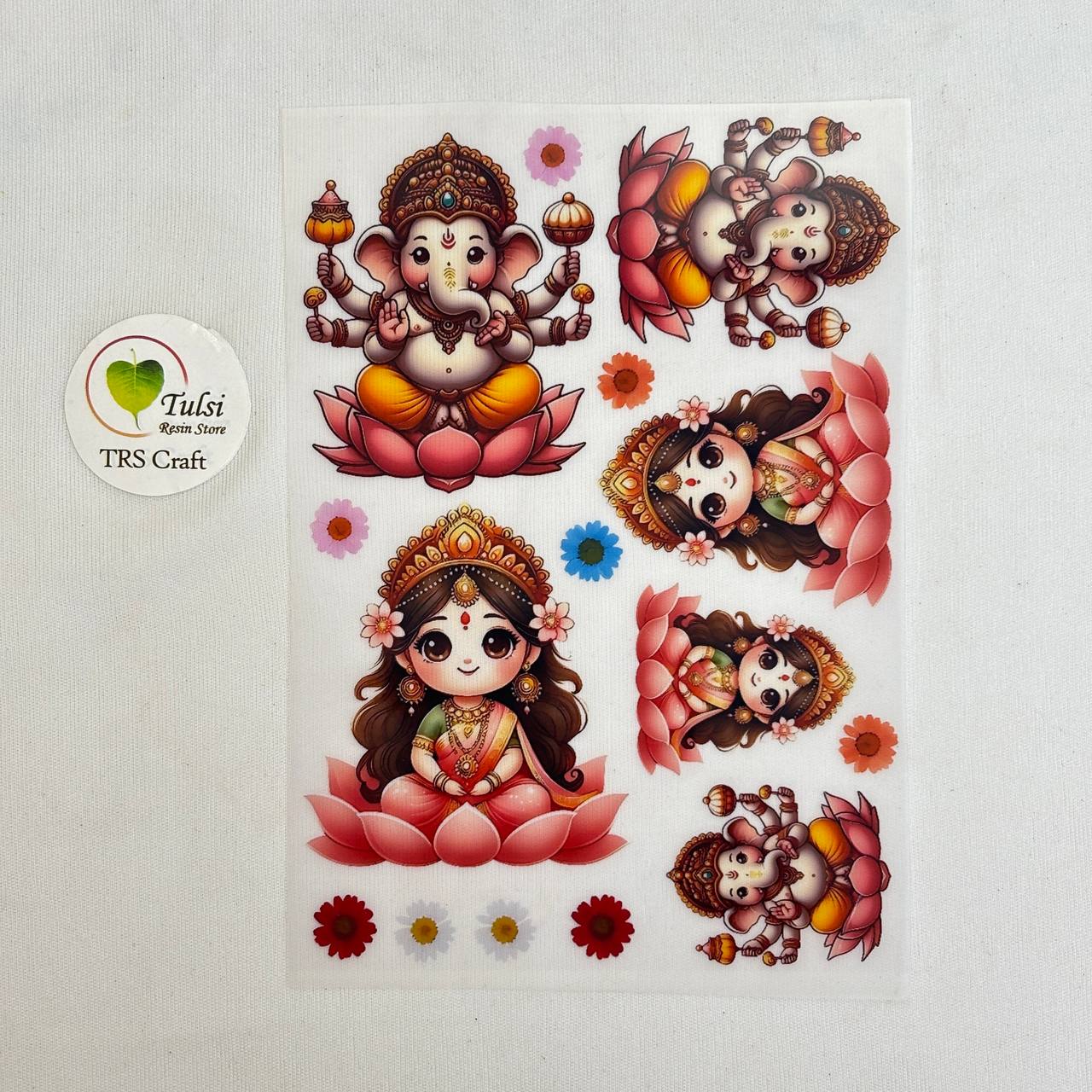A6 Insert Sheet - God Idols (C) - - Tulsi Resin Store