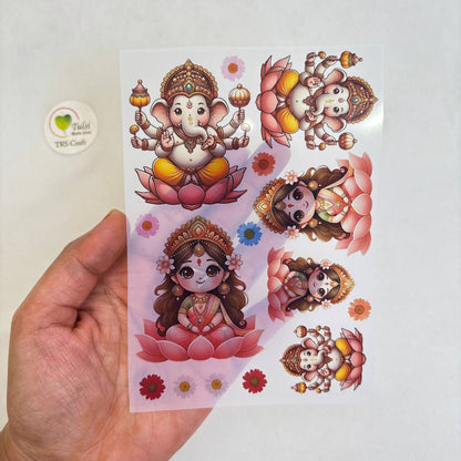 A6 Insert Sheet - God Idols (C) - - Tulsi Resin Store