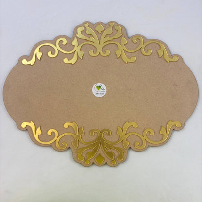Custom MDF Base With Gold Acrylic Border (D)