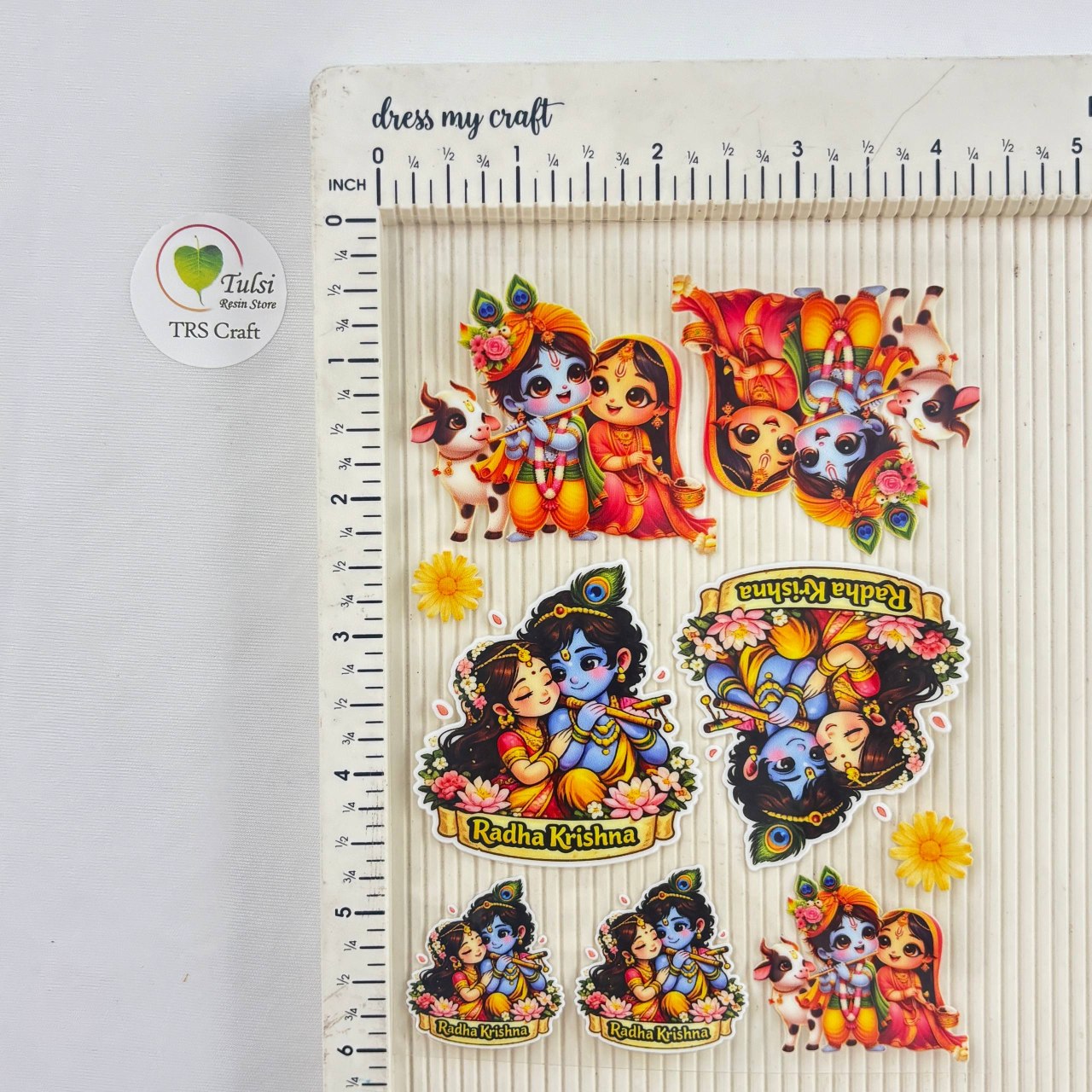 A6 UV DTF Sticker - God Idols Radha Krishna (H4)