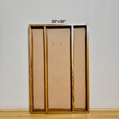 Teakwood Floating Frame (L) - 3 Partition (20" By 30")