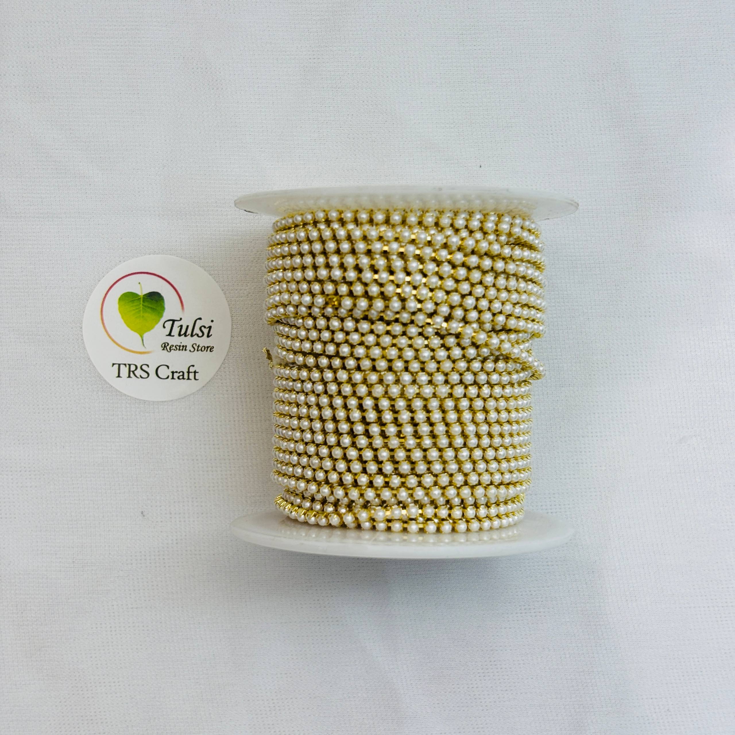 Moti Lace (A) 14 to 15 Meter Roll Tulsi Resin Store
