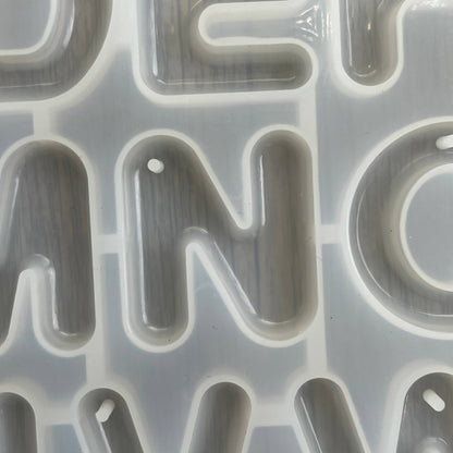 Front Alphabet HOLE Mould (B) - With Rounded Edge