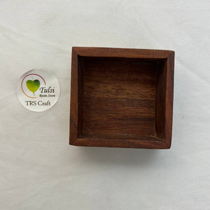 Square Wooden Candle Bowl