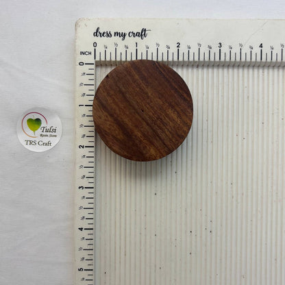 Plain Round Wooden Candle Bowl