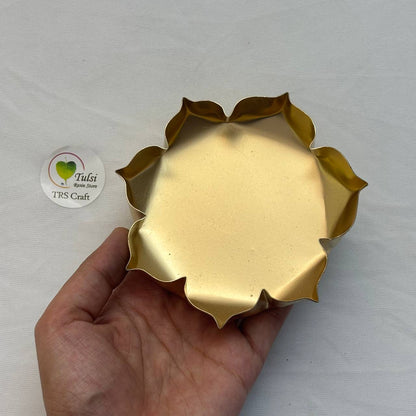 Metal Urli Bowl (A003) - Lotus 4.25"
