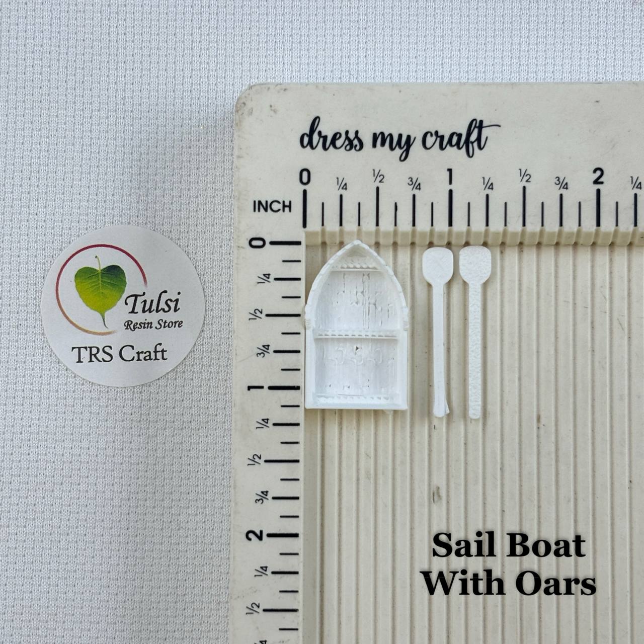 3D Miniature (A17) Sail Boat with Oars Tulsi Resin Store
