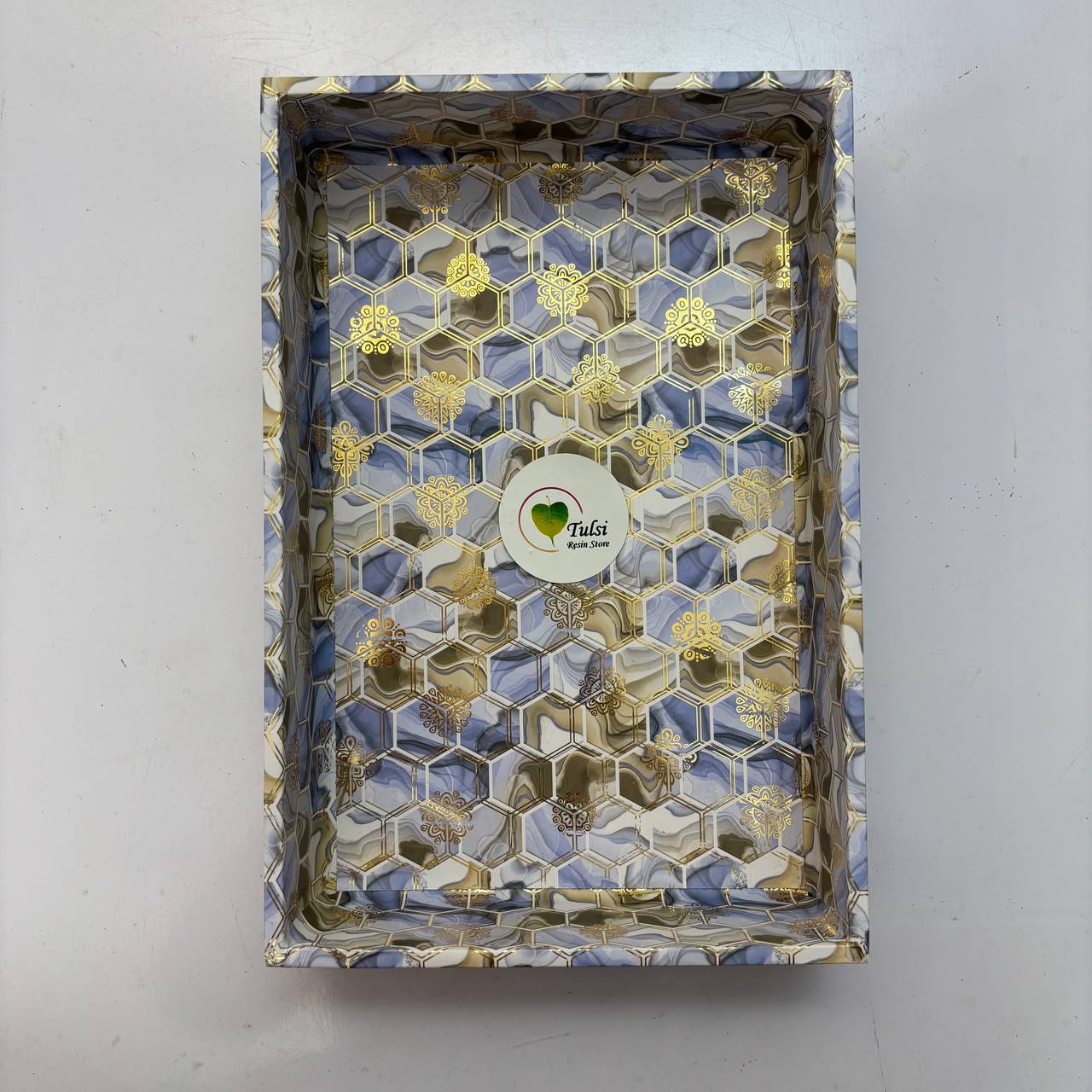Hamper Tray (A001) - Blue Tulsi Resin Store