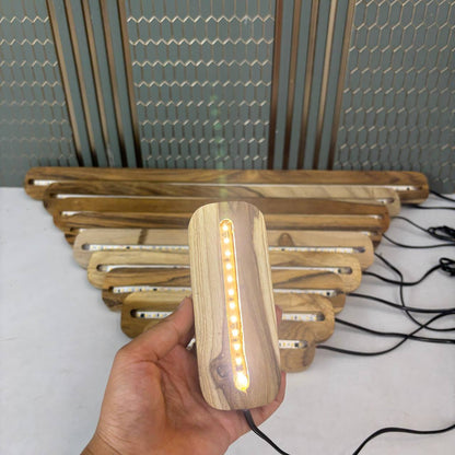 Wooden Light Lamp - Teak Wood Tulsi Resin Store