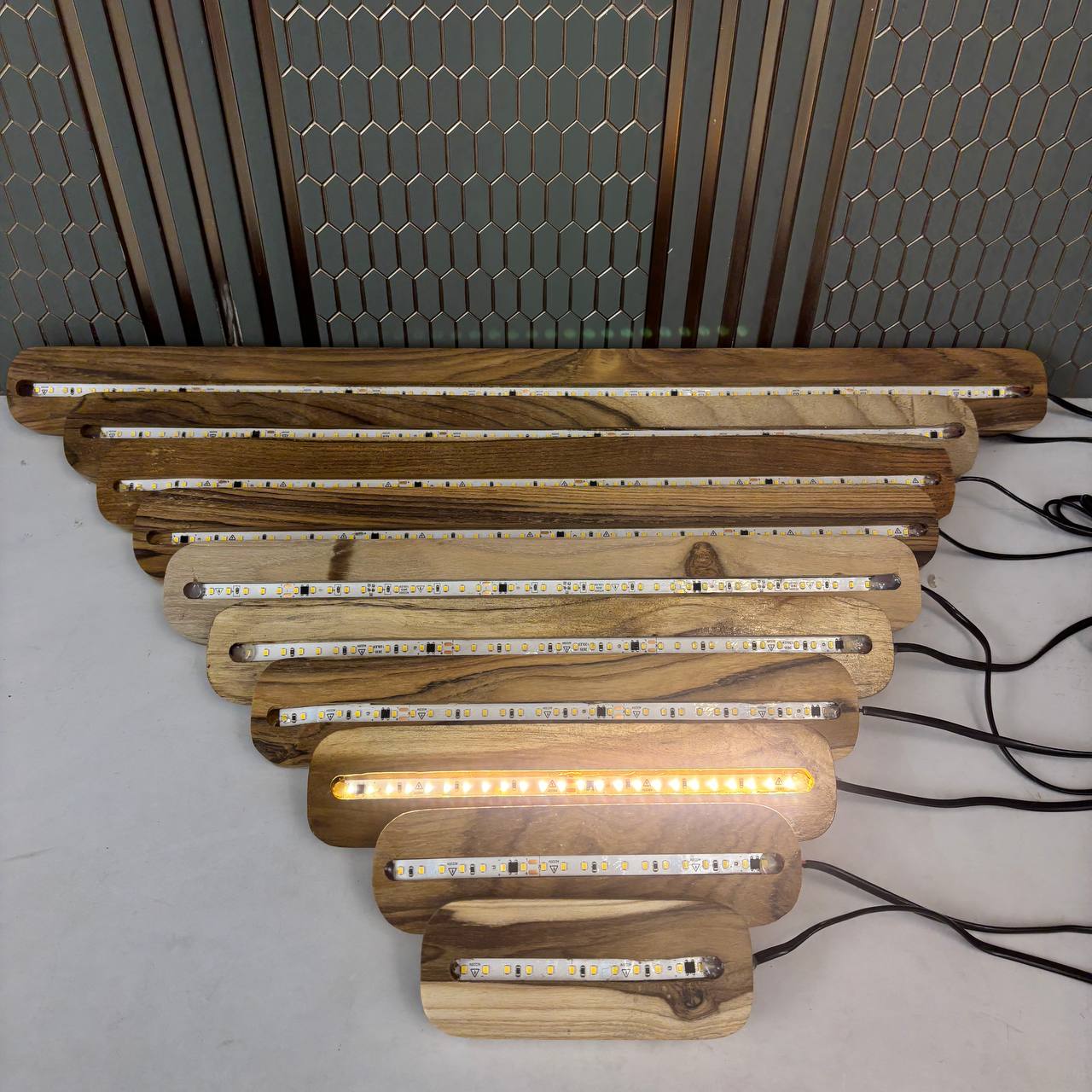 Wooden Light Lamp - Teak Wood Tulsi Resin Store
