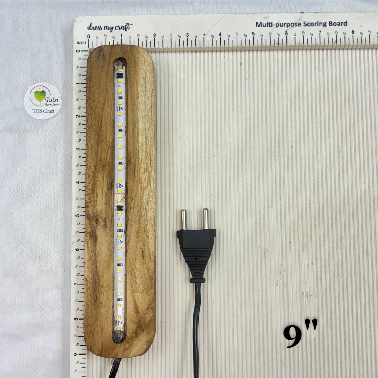 Wooden Light Lamp - Teak Wood 9" Tulsi Resin Store